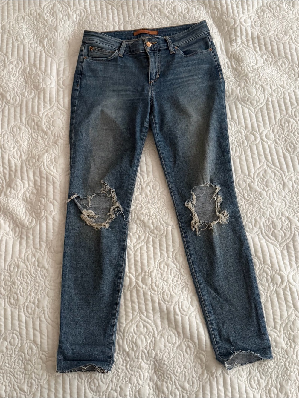 Joe's Jeans Women's Distressed Ripped Knee Skinny Jeans Size 27